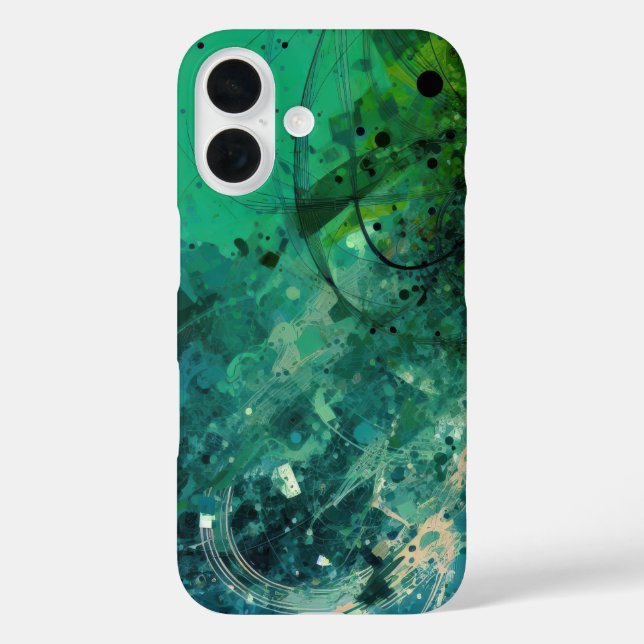 Green Noise Abstract Case-Mate iPhone Case (Back)