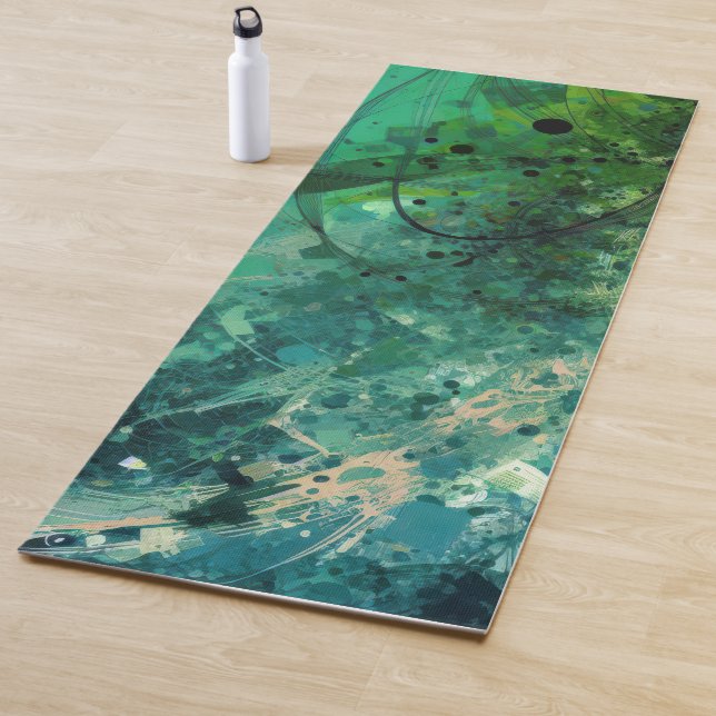 Green Noise Abstract Yoga Mat (In Situ)