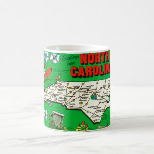 Green North Carolina Map Mug