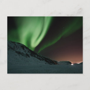 Green Northern Lights Aurora Borealis Norway Postcard