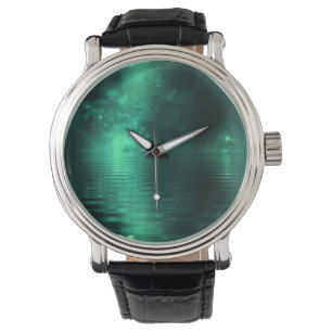 Green Northern Lights Galaxy Planet Watch