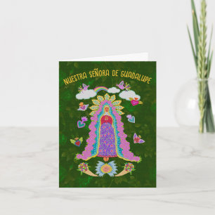 Green Nuestra Señora de Guadalupe  Note Card