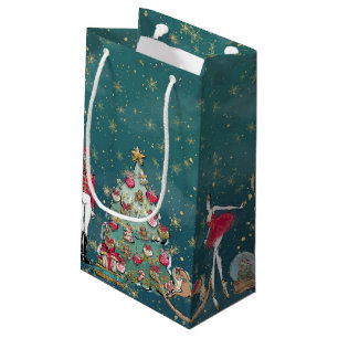 Green Nutcracker Ballet Holiday Gift Bag