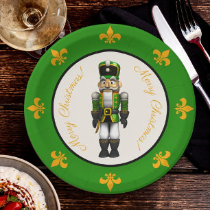 Green Nutcracker Paper Plate