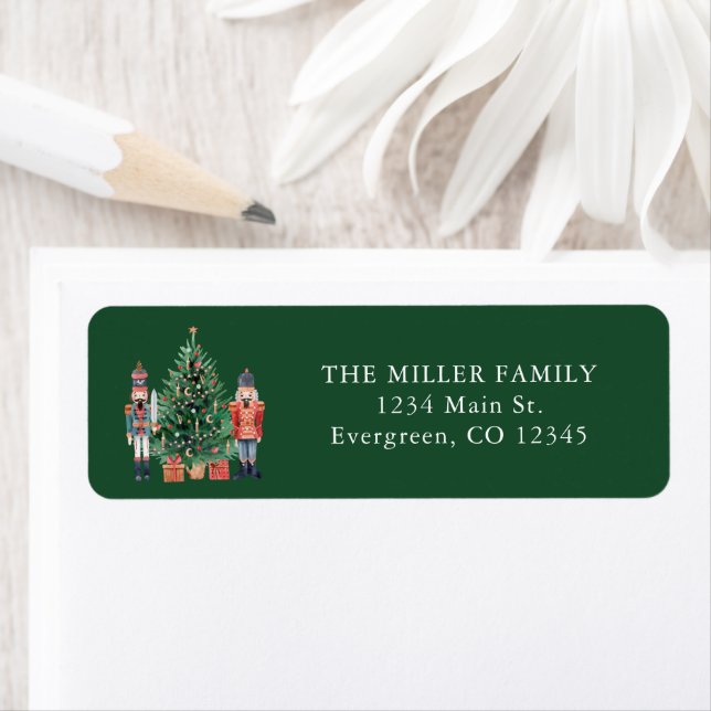 Green Nutcracker Return Address Label (Insitu)