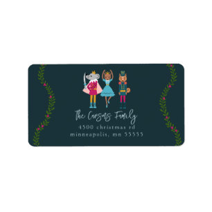 Green Nutcracker Return Address Label