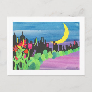 Green NYC at Night II 07-09 Postcard