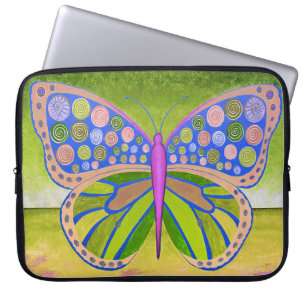 Green Ocean Butterfly Laptop Sleeve