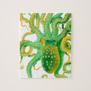 green octopus jigsaw puzzle