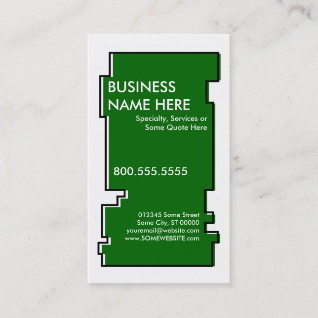 green oddRex Business Card (Front)