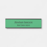 Green Office Door Sign Real Estate Agent Modern