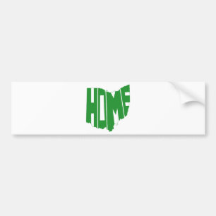 Green Ohio Home Bumper Sticker