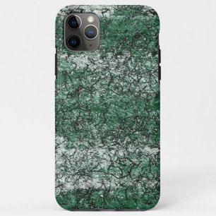 Green oil texture upon sticks and lint iPhone 11 pro max case