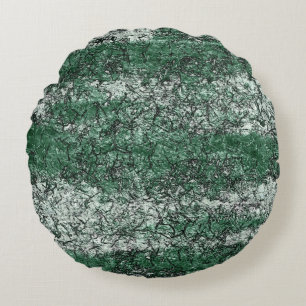 Green oil texture upon sticks and lint round cushion