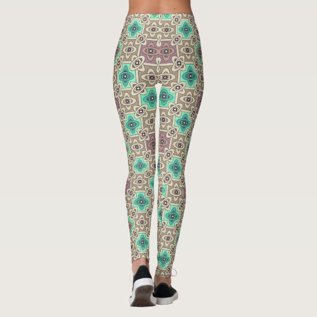 Green olive ornament leggings (Back)