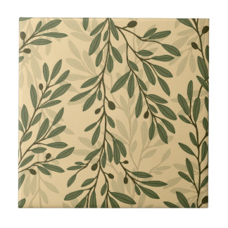 Green Olive Tree Branch Mediterranean Leaves HD Tile