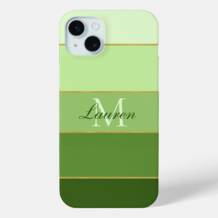 Green Ombre Colour Block Personalised   iPhone 15 Mini Case