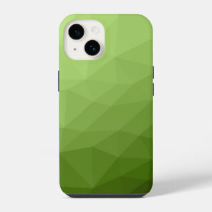 Green ombre geometric mesh ombre pattern iPhone 14 case