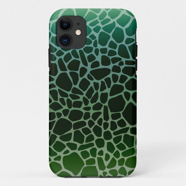 Green Ombre Giraffe Print Case-Mate iPhone Case (Back)
