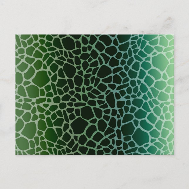 Green Ombre Giraffe Print Postcard (Front)