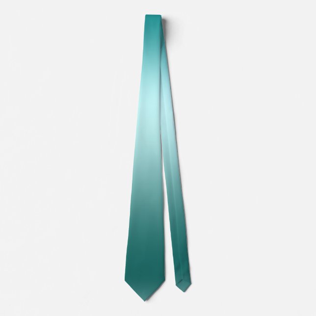 Green Ombre Gradient Mens Neck Tie (Front)
