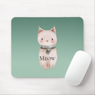 Green Ombre Pink Cat Mouse Mat