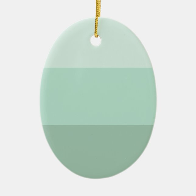 Green Ombre Striped Ceramic Tree Decoration (Front)