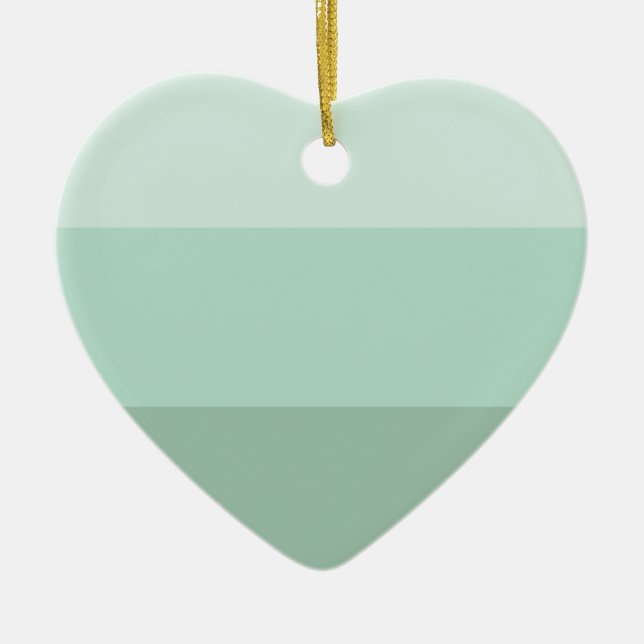 Green Ombre Striped Ceramic Tree Decoration (Front)