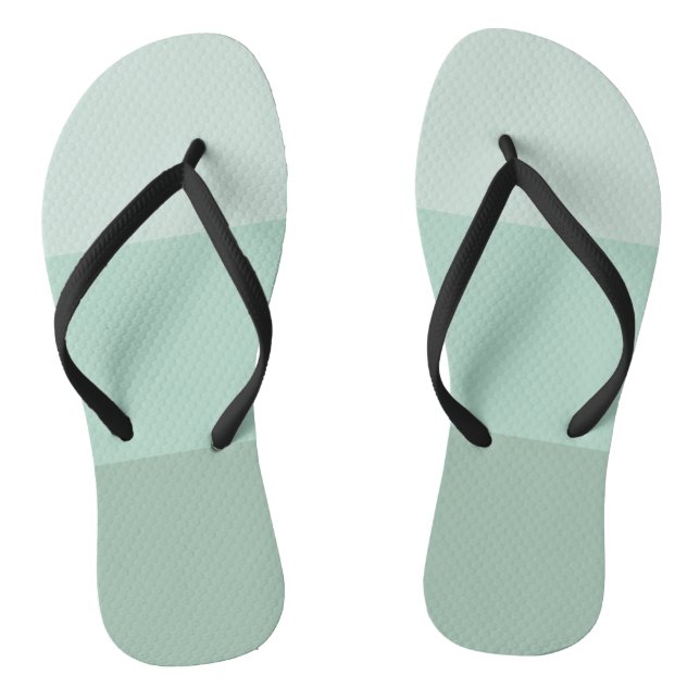 Green Ombre Striped Flip Flops (Footbed)