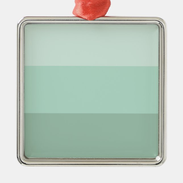 Green Ombre Striped Metal Tree Decoration (Front)