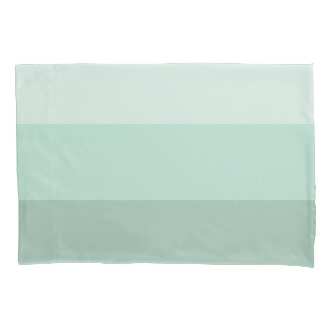 Green Ombre Striped Pillowcase (Front-Left)