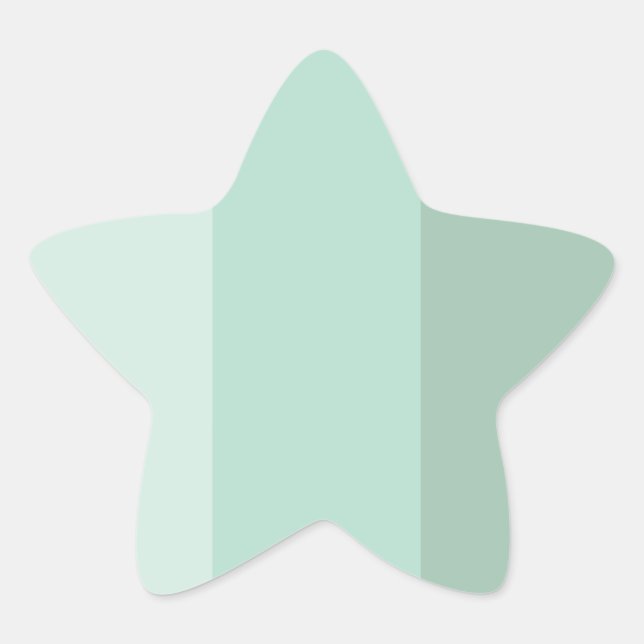 Green Ombre Striped Star Sticker (Front)