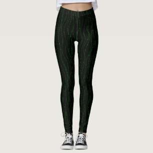 Green on Black Leggings - St. Patrick's Yoga Pants