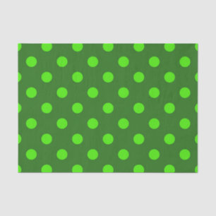 Green On Dark Green Polka Dots Pattern Design  Tissue Paper
