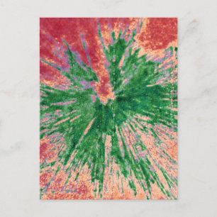 Green on Red and Orange Paintball Postcard