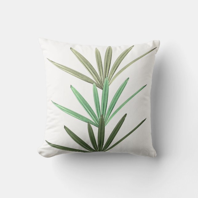 Green on White Cushion (Front)
