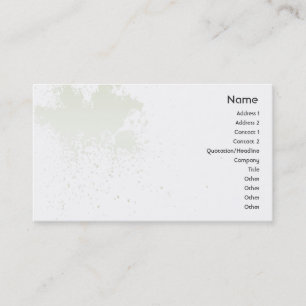 Green On White Splatter - Business Business Card
