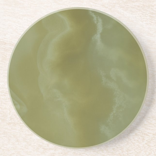 Green Onyx Decorative Stone - Elegant Beauty Coaster (Front)