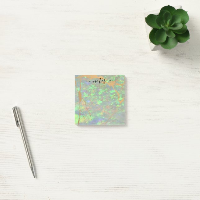 Green Opal Modern Glam Note Pad (Office)