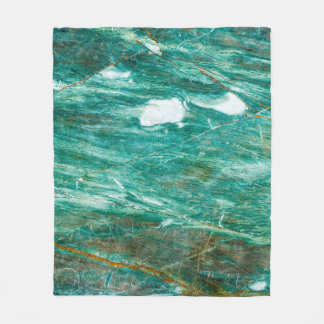 Green or Emerald Marble texture background Fleece Blanket
