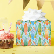 Green Orange & Blue Summer Surfing Surfboards