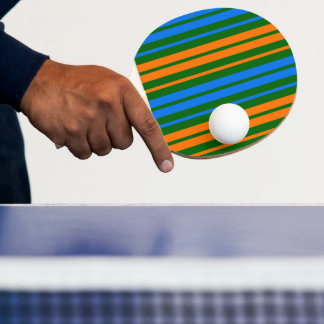 Green Orange Blue Vertical Stripes Design Ping Pong Paddle