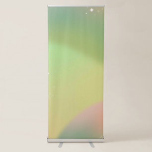 Green Orange Gradient Colour Best Vertical Retractable Banner