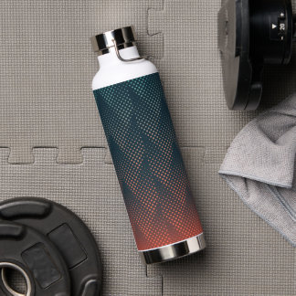 Green & Orange Halftone Thor Copper Vacuum 32 oz Water Bottle