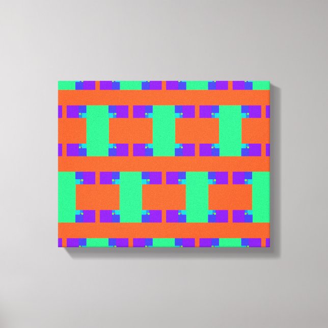 green orange purple abstract art pattern  canvas print (Front)