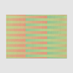 Green Orange Striped Pattern Tissue Paper