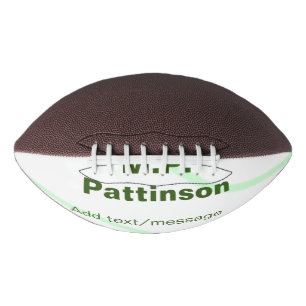 Green orange stripes add name text message simple  american football