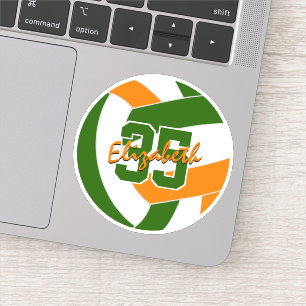 green orange volleyball team colours 