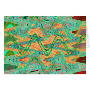 green orange waves
