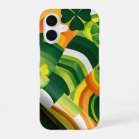 GREEN ORANGE YELLOW IRISH ABSTRACT PATTERNS